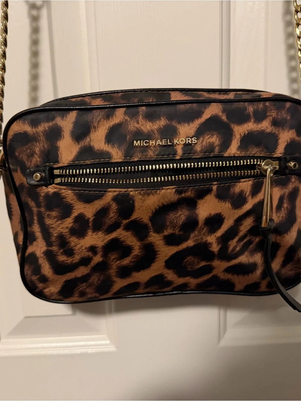 Michael Kors Leopard Print Crossbody - Brown/Black
